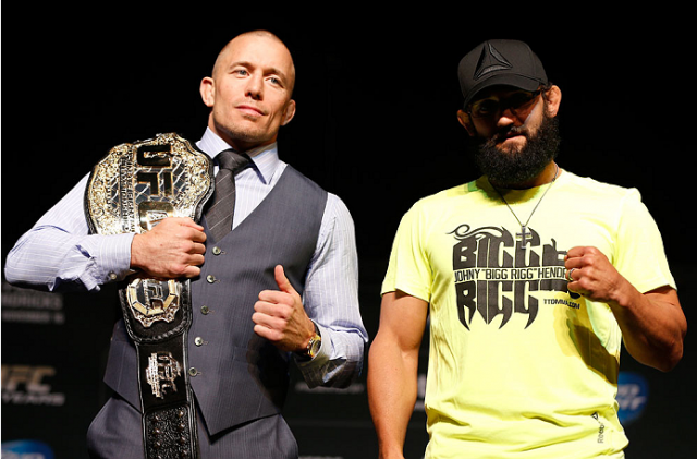 GSP vs. Джони Хендрикс (photo by Josh Hedges/Zuffa LLC/Zuffa LLC via Getty Images)