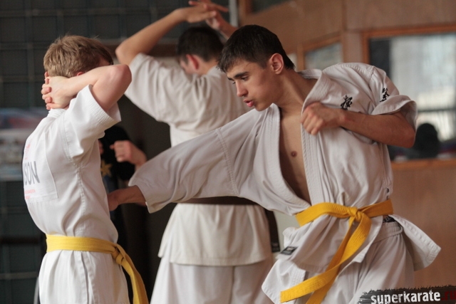 Спортсмены готовятся на Первенство Европы по киокушинкай Спортсмены готовятся на Первенство Европы по киокушинкай