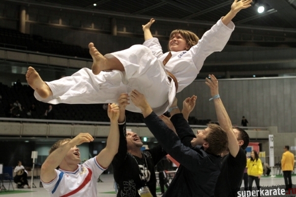 Гребенщикова Ульяна после победы на Чемпионате мира 2014 года