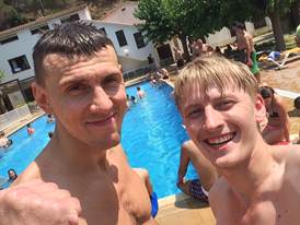 После тренировки водные процедуры