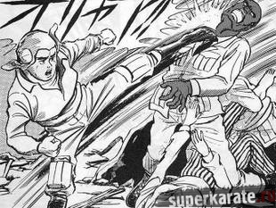 Масутацу Ояма вырубает американского военного