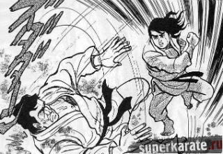 Победа Масутацу Ояма в турнире по каратэ