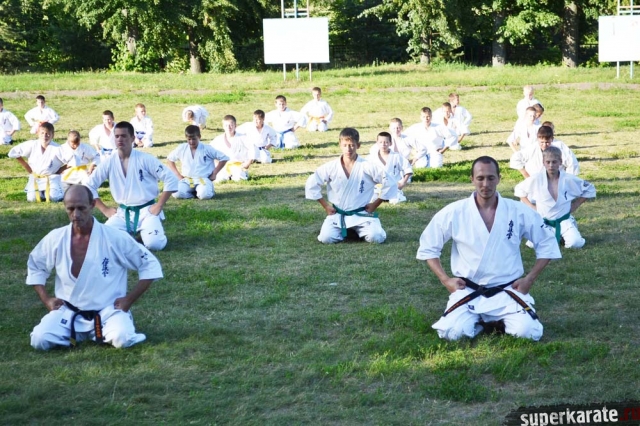 Участники сборов по киокусинкай