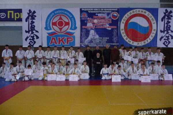 Призеры Первенства по каратэ киокушинкай в Грозном