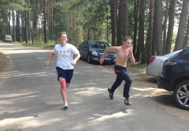 Анастасия Хрипунова финиширует на 45 км