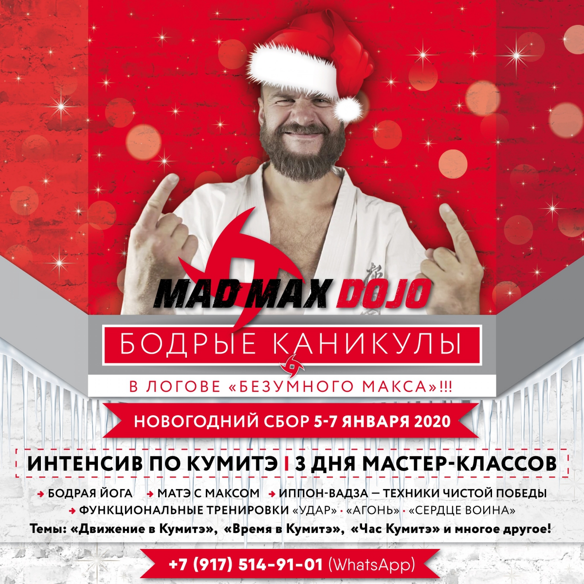 «Бодрые каникулы в логове Безумного Макса!» Новогодний Сбор в Mad Max Dojo